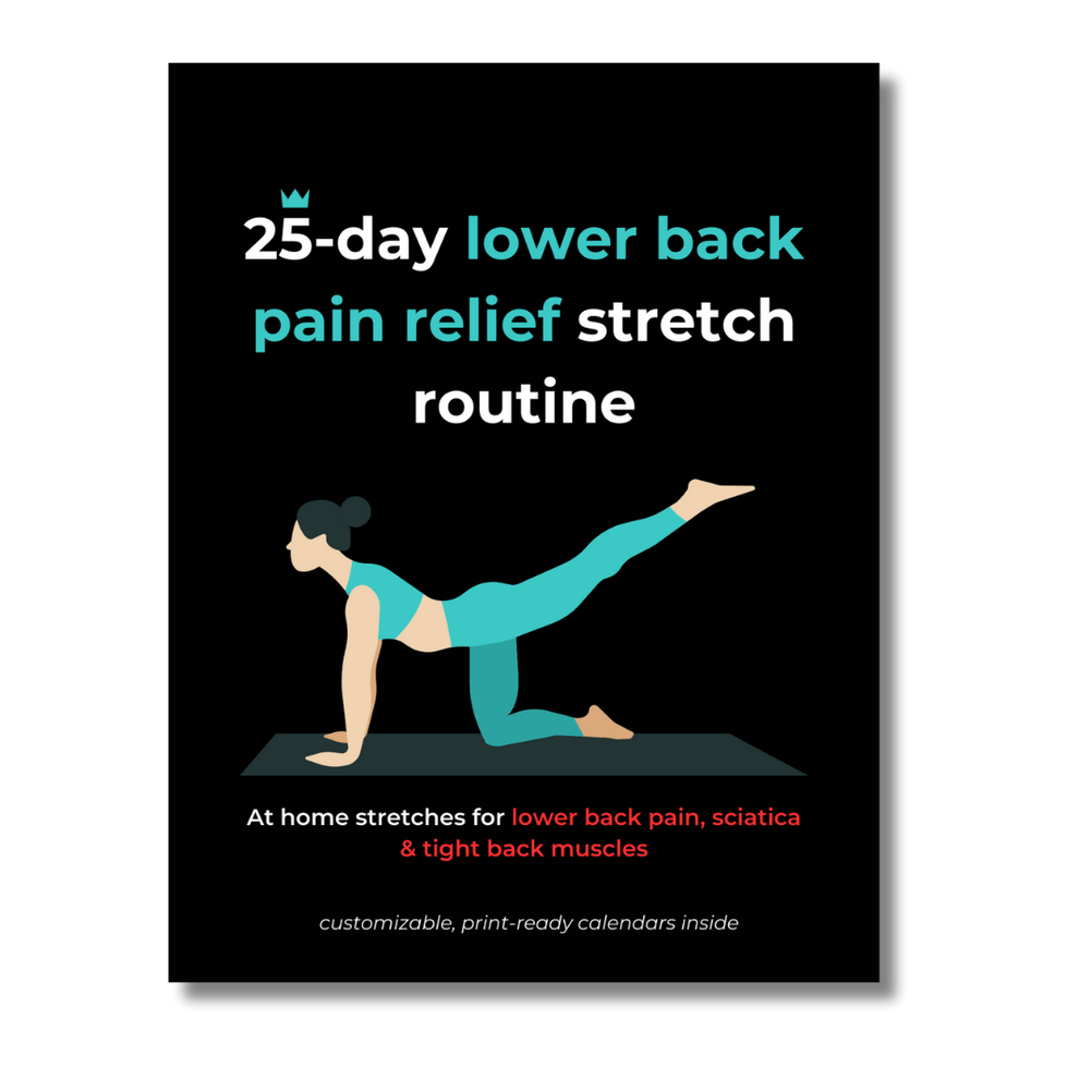 Back Stretch Card 25-day Lower Back Pain Relief Stretch Routine (Digital Copy - Printabl ...