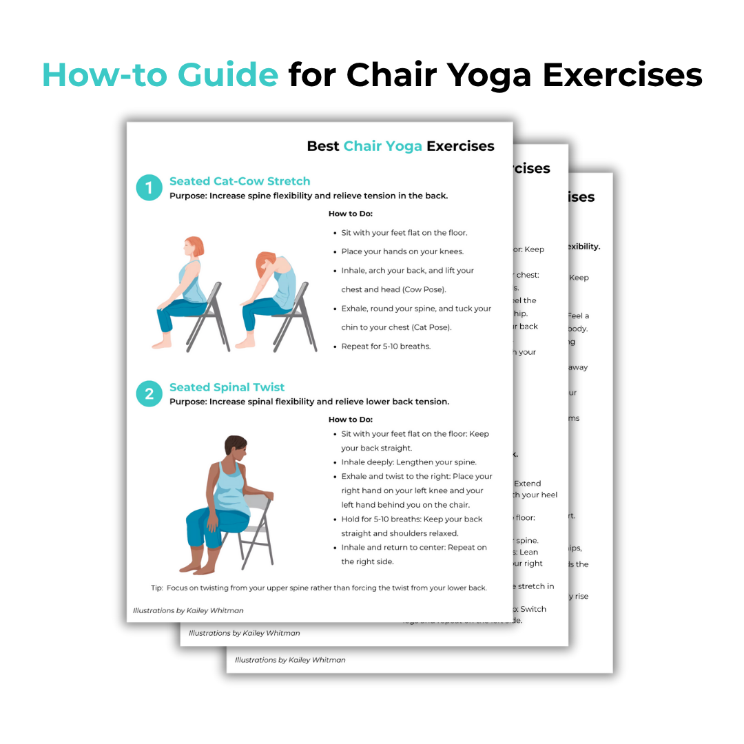 Free Chair Yoga-Exercise 25-Day Challenge (Digital Copy + Printable PDF)